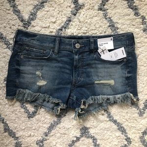 Express Relaxed Low Rise Shortie Shorts
